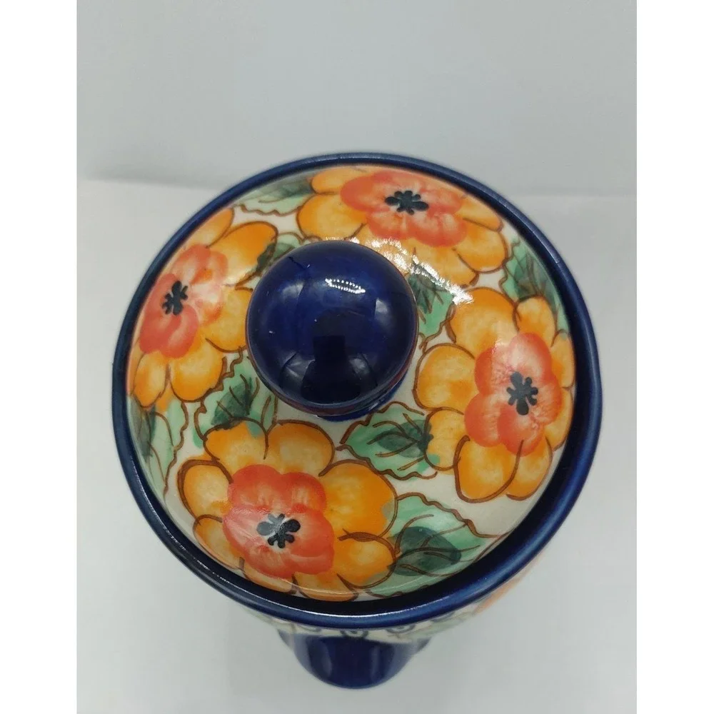 Polish Pottery Stoneware Boleslawiec Unikat Poland Canister Jar ~Jolanta Okraska